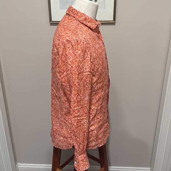 Isaia - Long Sleeve Printed Button Down Dress Shirt - Size 15.5 - Picture 5 of 11
